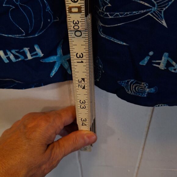 Huntington Beach Club Shirt  Men's 4XL Blue Fish‎ Ocean Print - Picture 5 of 9